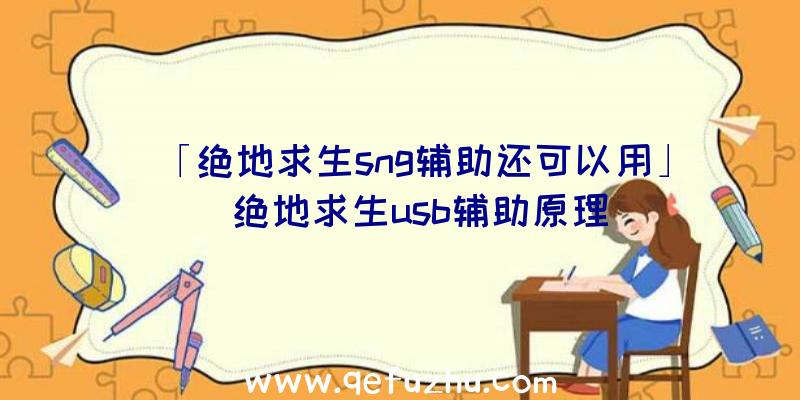 「绝地求生sng辅助还可以用」|绝地求生usb辅助原理